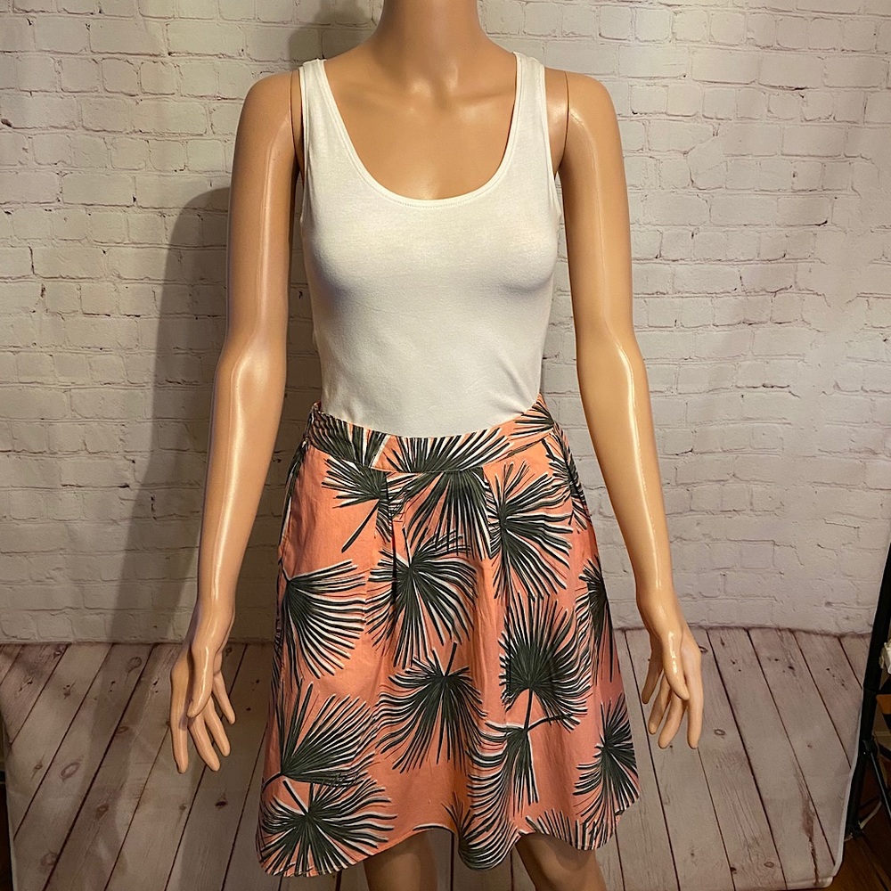A New Day pink & green tropical pattern dress size small nwt